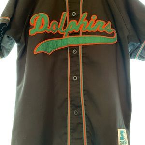 Vintage Starter Miami Dolphins Baseball Jersey